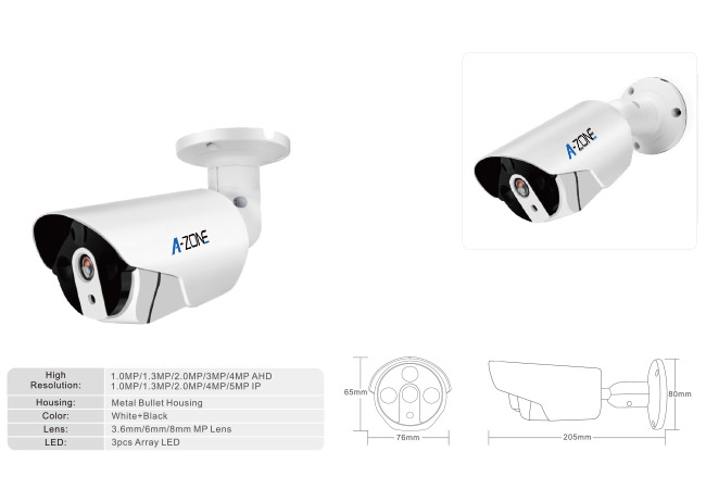 1,0 gamma mobile di rilevazione 30M IR delle videocamere di sicurezza Ip66 di Megapixel 720P AHD