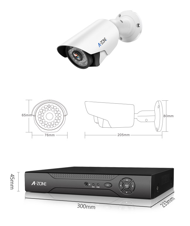 Impermeabilizzi 2 corredi IP66, sistema di sorveglianza della macchina fotografica del CCTV di Poe di Manica di Poe Nvr