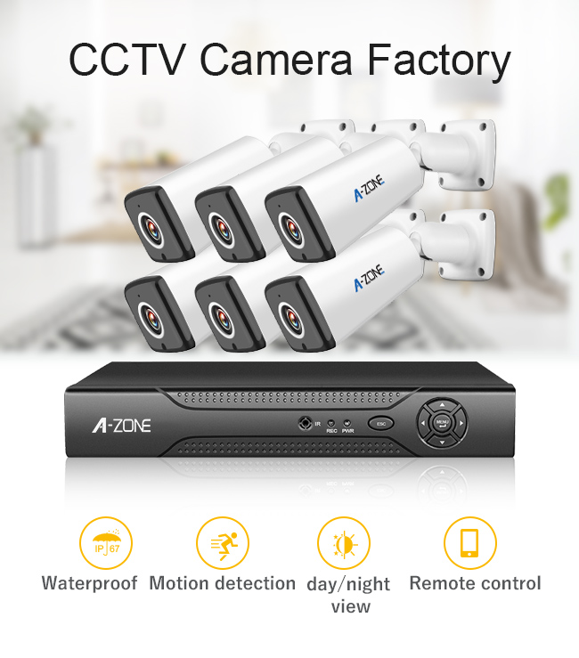 Corredo del CCTV di infrarosso AHD di Digital, sicurezza domestica del sistema della macchina fotografica di Nvr di Manica 1.3MP 6